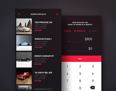 Cars Marketplace iOS App UX/UI Design