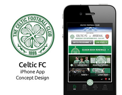 Celtic Fc iPhone App Concept