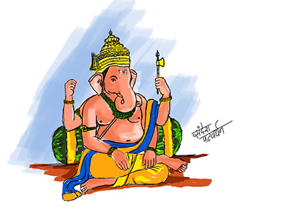 Ganesh Digital art