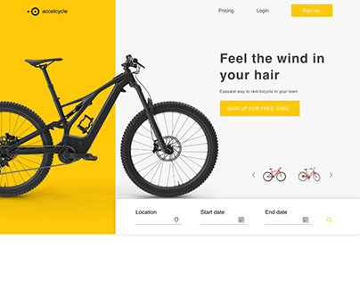 Bicycle rental website design