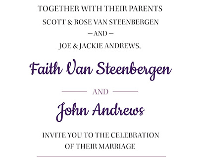Intertwined Wedding Invite