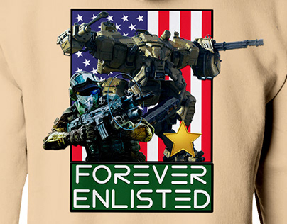 Forever enlisted (Hoodie design)