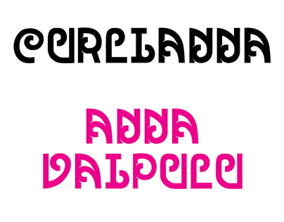 CURLIANNA typeface.