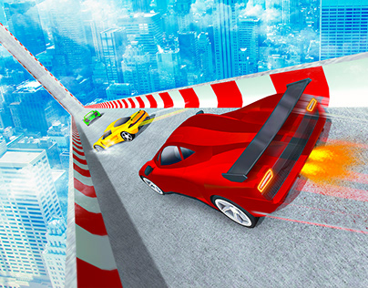 Mega Ramp Crazy Car Stunts Game Screenshot