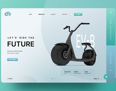 Bicycle Website | UI - User Interface Design