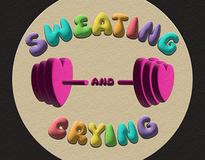 "Sweating and Crying" Gym T-Shirt Design