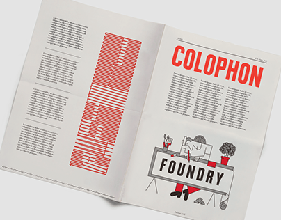 Colophon Foundry newspaper