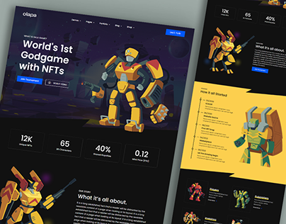 NFT Website Design | Landing Page Design | UI Design