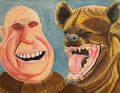 Uncle Fester Laughing with a Hyena