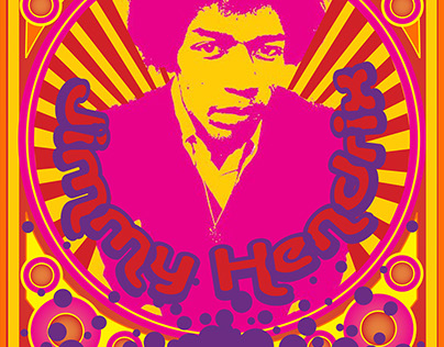 Jimmy Hendrix Poster for InDesign Class