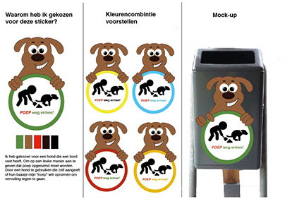 Opdracht: "anti hondenpoep sticker"