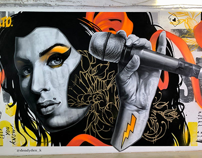 AMY WINEHOUSE MURAL PAINTING.