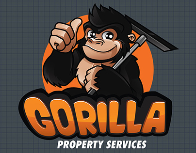 Logo + Macot Gorilla property service