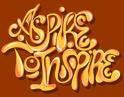 Lettering «Aspire to Inspire»