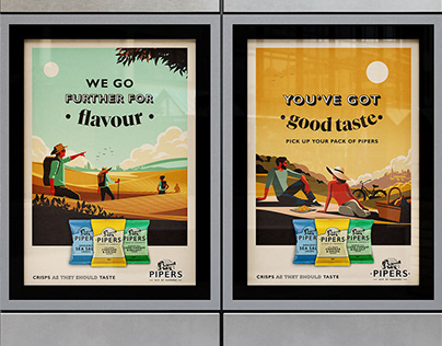 Brand Illustrations for Pipers Crisps