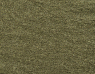 Luxurious Green Olive Linen Fabric by the Yard
