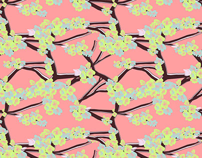 Cherry Blossoms 
Textile Print