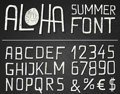 ALOHA / summer font