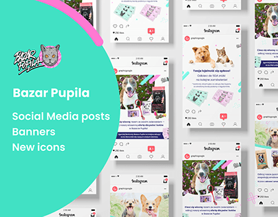 Bazar Pupila — Social Media posts | Banners | New icons