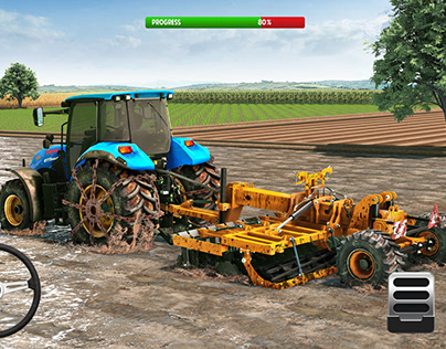 Tractor farming 3D Simulation