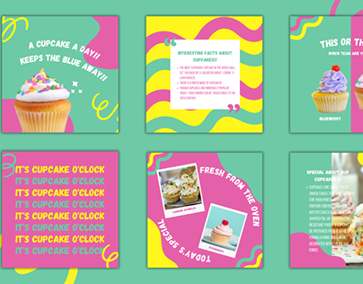 Social media template for a cupcake shop