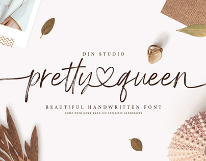 Font Preview Design for Pretty Queen