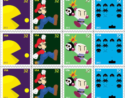 Classic Video Game Stamps
