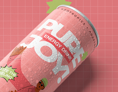 (CONCEPT) Pure Joy - Energy Drink Can Label