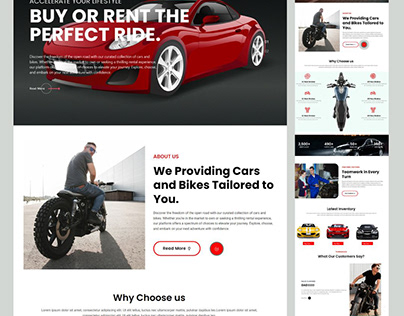 Ride website design