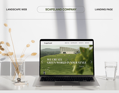 Landscape design company web landing page
