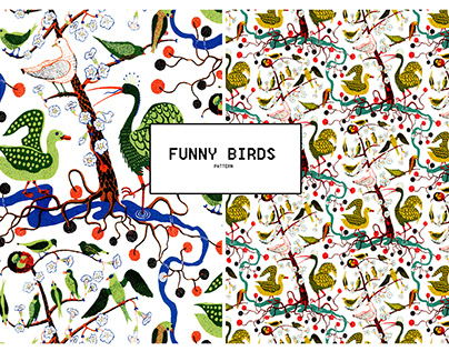 FUNNY BIRDS PATTERN