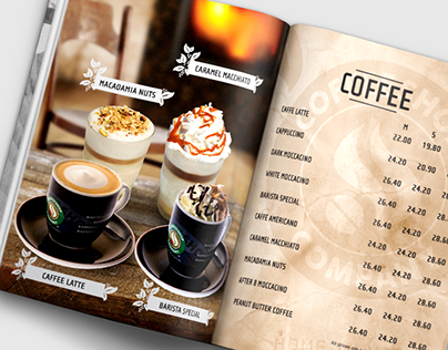 Coffeeshop Company Menu Design