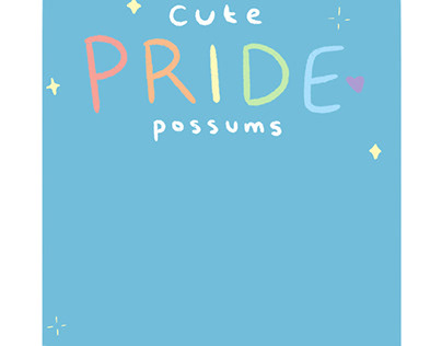 Pride Possum Sticker Backing Design