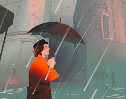 Rainy day illustration