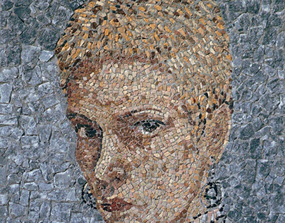 Selfportrait, natural stone mosaic