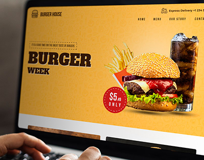 Burger House Website Design | Website for Food