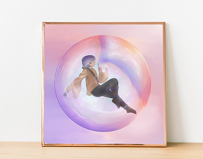 Girl in a bubble