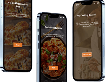 Food delivery onboarding screens