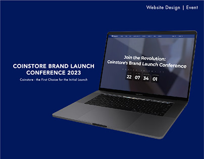 Coinstore Brand Launch Conference | Landing Page Design