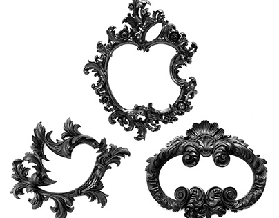 Apple, Twitter, Batman - neo-baroque mirror frames