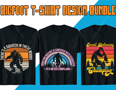 Bigfoot T-Shirt Design Bundle