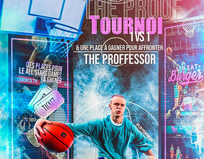 The proffesor Digital Flyer for Basketball Tournament