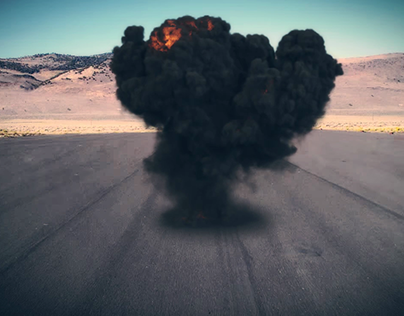 Compositing and cc of a blast in a scene