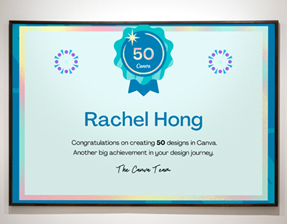 Canva 50th Design Milestone Badge