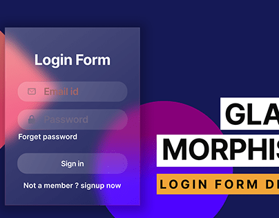 glass morphism(login form)