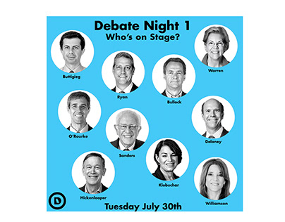 First Democratic Debate Poster