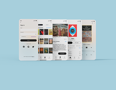 Bookland/ Mobile app design
