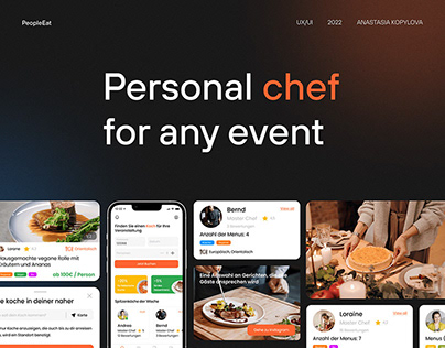 Mobile App design / personal chef