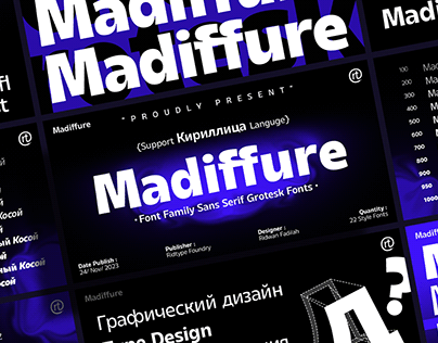 Project thumbnail - Madiffure Font Family - Grotesk Font