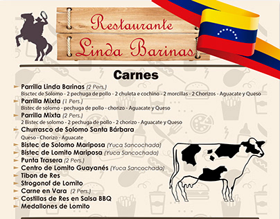 Menú Restaurante Linda Barinas
